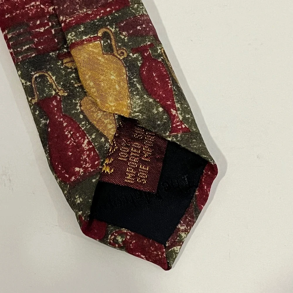 The Metropolitan Museum of Art Silk Tie Ancient Pottery Vessel Burgundy MMA